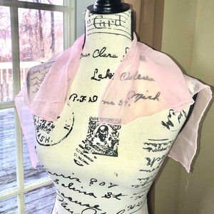 Women's Baby Pink Square Sheer Scarf Wrap
